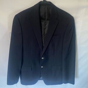 Michael Kors Mens 40R Navy Blue Blazer Sport Coat Jacket Wool Blend Double Vent